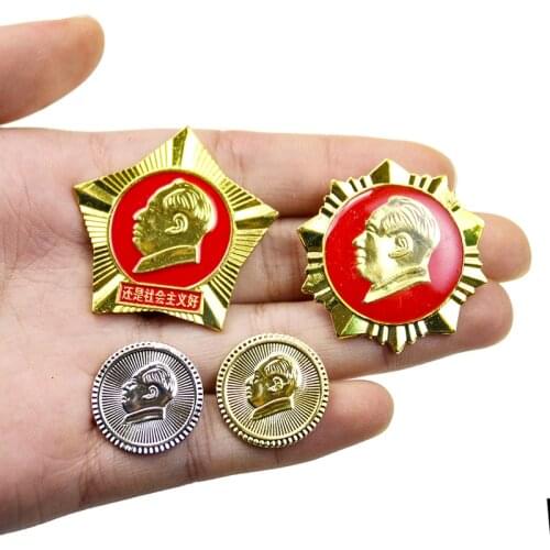 The Founder Portrait China Brooch Enamel Lapel Pin Costume Clothes Decor Accessories Diy Mao Zedong Mao Tse-Tung Badge Chairman