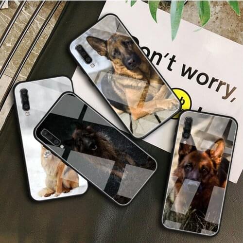 German Shepherd Dog Tempered Glass Case For Samsung Galaxy A 10S 10E 20S 20E 30S 40 50S 60 70 80 90 6 7 8 Shell