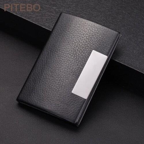 PITEBO ANTI-SCAN RFID 1PC aluminum metal credit card holder thin blocking Wallet Case Business Card Protection Security Card box