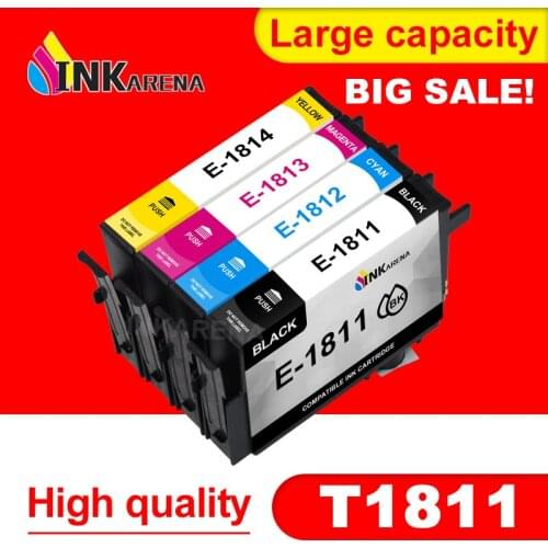 4 Color For Epson T1811 Ink Cartridge For Expression Home XP XP-30 XP-102 XP-202 XP-205 XP-302 XP-305 XP-402 Printer Ink