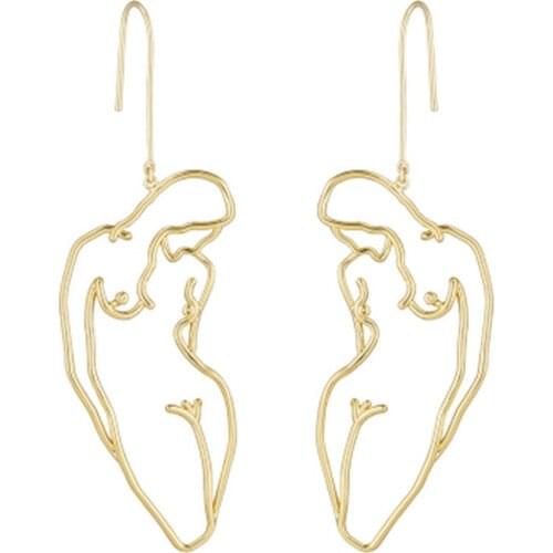 Fashion Contracted Punk Style Earring Femininity Human Figure Long Earrings