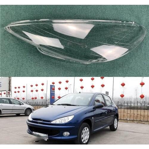 For Peugeot 206 Headlight Shade 2004 2005 2006 2007 2008 Peugeot 206 Headlight Transparent Shade Headlight Mask Lamp Shell
