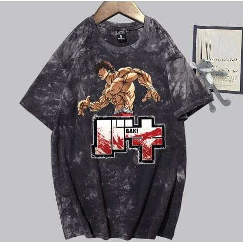 Japan Anime Baki the Grappler Mens Women New Fashion Cool Tie Dye Printed Casual Style Tshirt Streetwear Tops Dropshipping