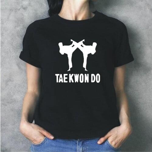 Taekwnodo Tshirt TKD Karate Classic Korean Letters Style T Shirt Women Tops Fashion Taekwon Do Tae Womens Martial Arts T-shirts