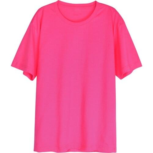 Basic Cotton T Shirts Women Summer New Oversized Solid Tees Casual Loose Short Sleeve Shirt O-Neck Female Tops