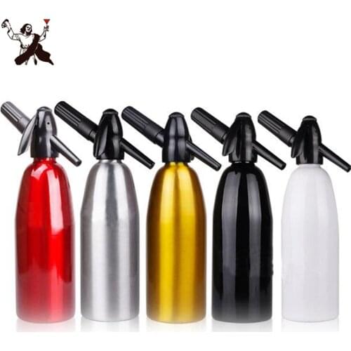 Soda Siphon Wine Making 1Ltr - Make Sparkling Water for Mojitos,Gin Fizz Cocktail and Wine Spritzer Bar Tools