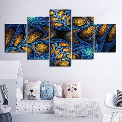 Canvas Painting Abstract graffiti 5 Piece Picture Wall Art Prints Modular Cuadros Póster Home Decor