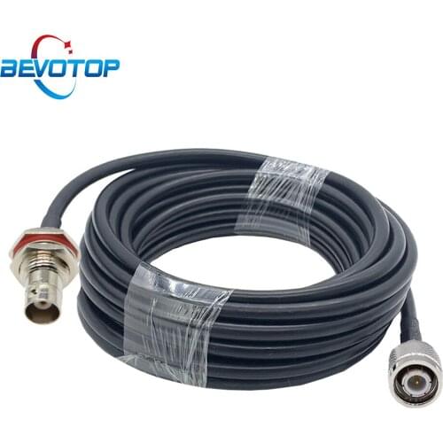BNC Female Bulkhead Jack to TNC Male Cable RG58 Pigtail 50Ohm RF Coaxial Extension Cord RF Jumper 20CM 50CM 1M 2M 5M 10M 15M 20M