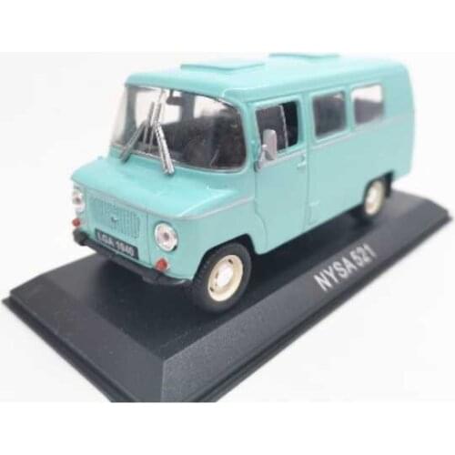 Diecast 1/43 Scale Russia NYSA 521 Model Cars Alloy Van Truck Adult Collection Static Decoration Gifts Mini Toys for Boys