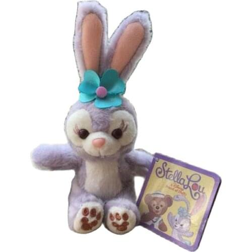 Wholesale 20pcs/lot Cute Stellalou plush toys keychain Cartoon animal Rabbit stuffed doll Stella Lou Friend of Duffy Bear plush