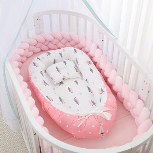 Portable Baby Crib Baby Nest Bumper Sleeping Bed Infant Cradle Cot Newborn Nursery Bassinet Travel Folding Bed