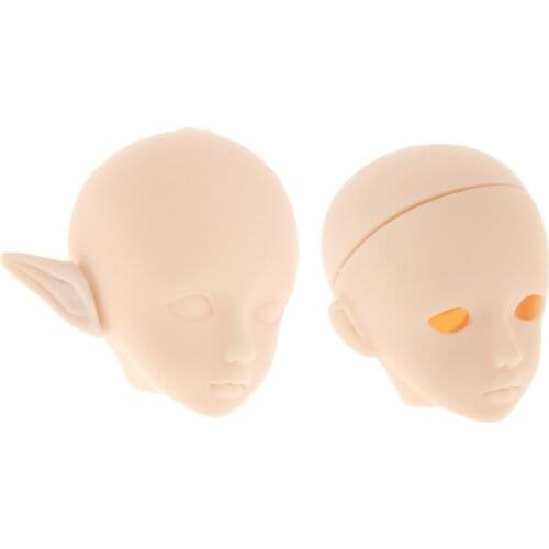 Premium 1/6 BJD Doll Head Normal Skin DIY Dress Up Female Toys Action Figure Soft ABS Plastic