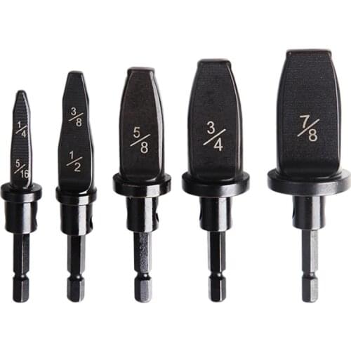5pcs tube expander Metric and English system Copper tube reamer with hexagonal handle for air conditioner