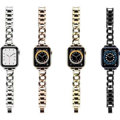 Chain Bracelet Belt For Apple Watch Band 38mm 40mm 42mm 44mm Stainless Steel iWatch Strap Series 2 3 4 5 6 SE Watchband