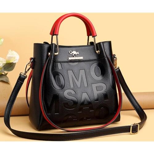 Luxury Handbags Designer Letter Pu Leather Women Shoulder Bags High Capacity Ladies Crossbody Bag Fashion Casual Female Tote Bag