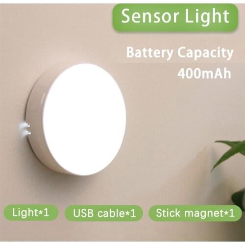 LED Motion Sensor Night Light USB Rechargeable Bedroom Wall Lamp Stairs Intelligent Body Light Sensor Lamp