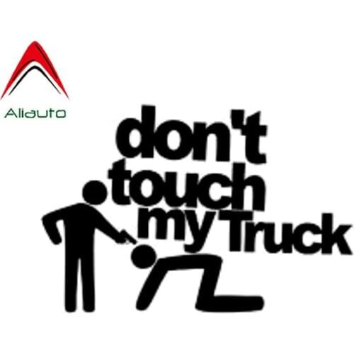 Aliauto Car Sticker Don't Touch My Truck Motorcycle Automobile Styling Reflective Decal Accessories Black/Sliver,15cm*10cm
