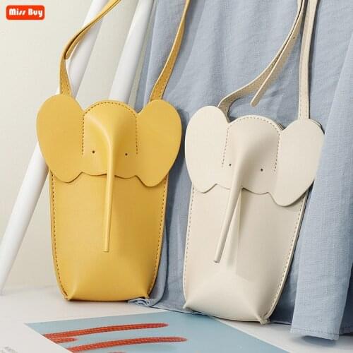 Universal PU Leather Elephant Mini Smart Phone Pouch For Samsung/iPhone/Huawei/HTC/Xiaomi Case Coin Purse Crossbody Bags Pocket