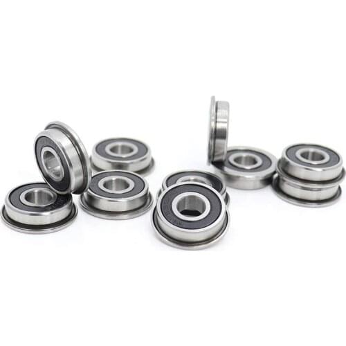 10Pcs F695-2RS Bearing 5X13X4mm Flanged Miniature Deep Groove Ball Bearings F695RS for VORON Mobius 2/3 3D Printer Retail
