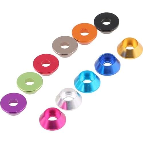 50pcs Aluminum washer M2 M2.5 M3 M4 M5 m6 corlorful aluminum alloy cup head hex socket screw gasket washer for RC model parts