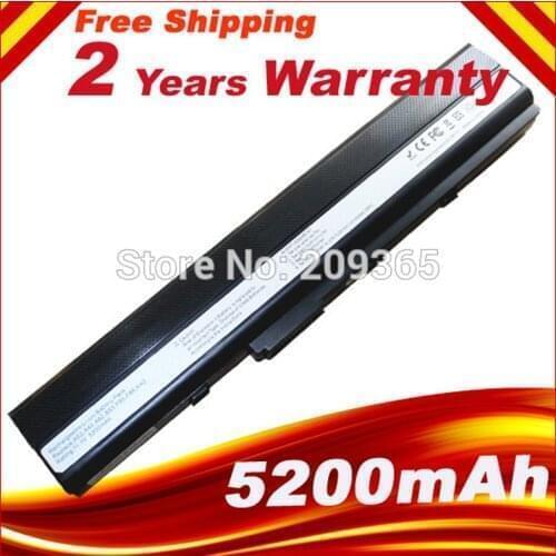 5200mah Laptop Battery for ASUS A32-K52 A31-K52 k52 X52F X52J X52JB X52JC X52JE X52JG X52JK X52JR X52Jt X52JU X52J free ahipping