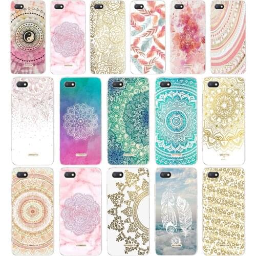 71SD gold mandala Soft Silicone Tpu Cover phone Case for xiaomi redmi 6 Pro 6A note 5 6 Pro mi 8 lite
