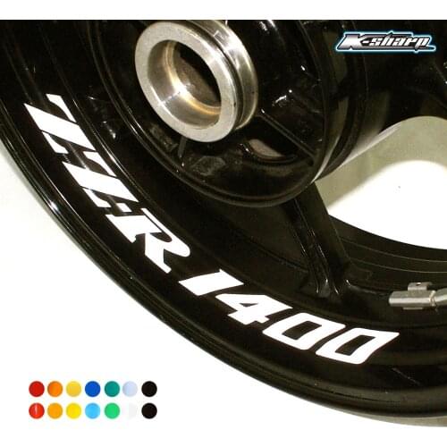 8 X custon inner rim decals wheel reflective Stickers stripes FIT KAWASAKI ZZ-R1400 ZZ-R 1400