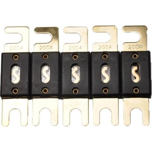80% Hot Sell 5Pcs Car Automotive Auto Audio Amp Amplifier Gold Plated 150/200/300A ANL Fuse