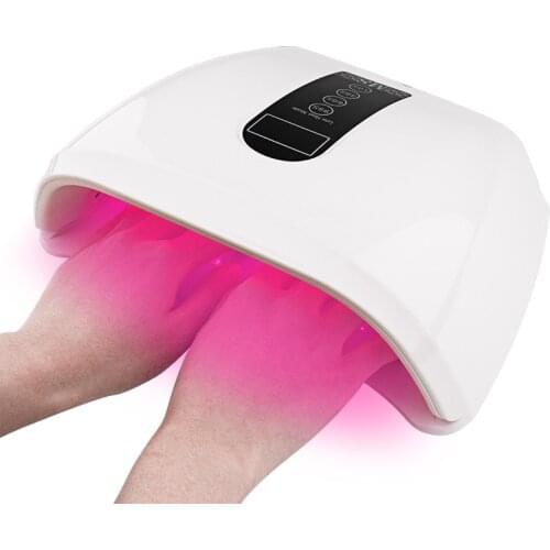 96W Nail Lamp UV LED Nail Dryer Red Light Beads for Curing Polish Gel High Power 96w Nails Art Manicure Electric Lamps White