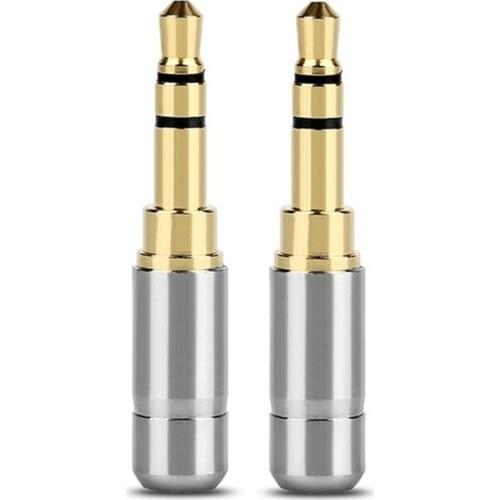 3.5 mm Jack Audio Plug Stereo 3 Poles Earphone Jack Audio Connector Hifi Plug Headphones Upgrade Wire 3.5mm Jack DIY Gold Plated