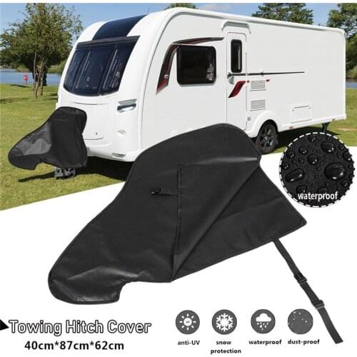 Car PVC Waterproof Trailer Towing Hook Connector Hitch Cover 87x62x40cm For Caravan Tailer Hitch Coupling Lock Dust Protect
