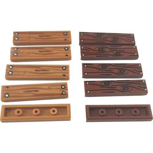 10PCS/Set 2431 MOC 1x4 Printing Plank Bricks DIY Building Blocks Toys for Children Kids Gifts Block