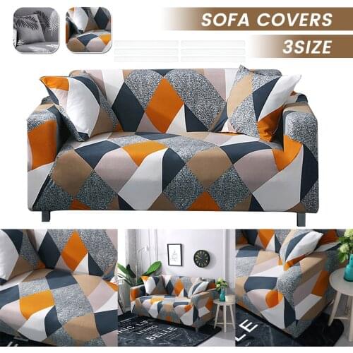 Geometric Elastic Sofa Covers Living Room Modern Sectional Corner Sofa Cover Slipcovers Couch Cover Chair Protector 2/3/4-seater