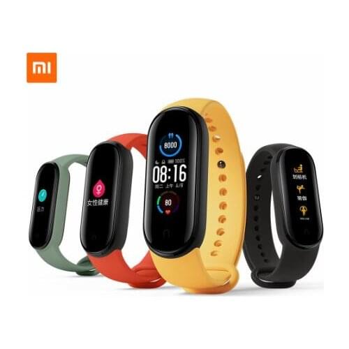 Xiaomi Mi Band 5 Wristband Stress Female Health Smart Blacelet Heart Rate Sleep Step Swim Sport Monitor APP Push Alarm