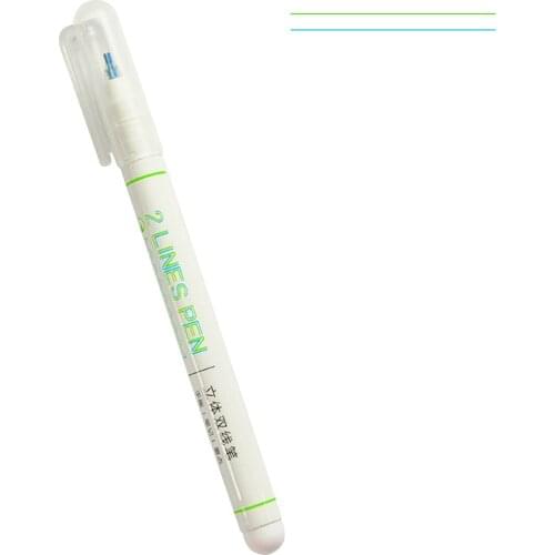 1pcs Two Lines Gel Pen Double Lines for Students Marker Stereo Color Pen DIY Journal Planner Hand Account Office Supplies