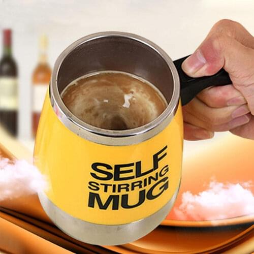 Auto Sterring Coffee mug Stainless Steel Magnetic Mug Milk Mixing Mugs New Creative Electric Lazy Smart Shaker Coffee Cup