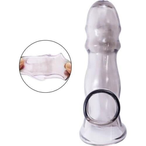 Penis Ring Cock Ring Silicone Reusable Condoms Extend Soft Safe Condoms For Couples Penis Extension Sleeves Sex Man Toys