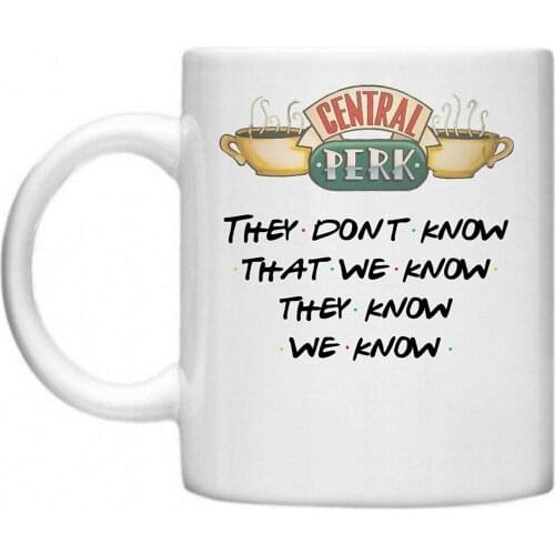 Friends Mug 320ml Central Perks Mugs Ceramic Tea Milk Wine Beer Friend Gifts Novelty Travel Anniversary Gift Drop Shipping