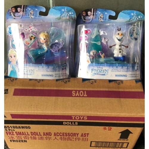 Hasbro SMALL DOLL AND ACCESSORY AST Frozen Mini Character Combination Olaf and Elsa Toy Set