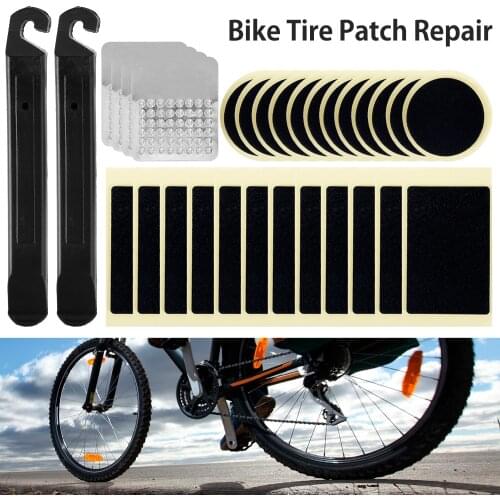 1Set Bike Bicycle Flat Tire Repair Kit Tool Set Kit Patch Rubber Portable Fetal Best Quality cycling Tire Repair Tools