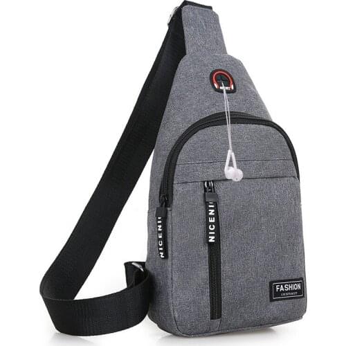 2020 New One-shoulder Bag Fashion Canvas Stiletto Bag Outdoor Casual Mens Bag Oxford Cloth Chest Bag Bolsa de pecho para hombre