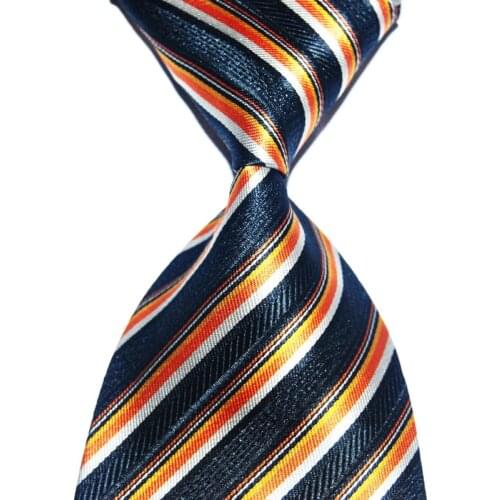 Striped Suit Tie For Men Silk Necktie 10cm Wide Male Fashion Jacquard Woven Formal Wear Business Suits Wedding Party Classic