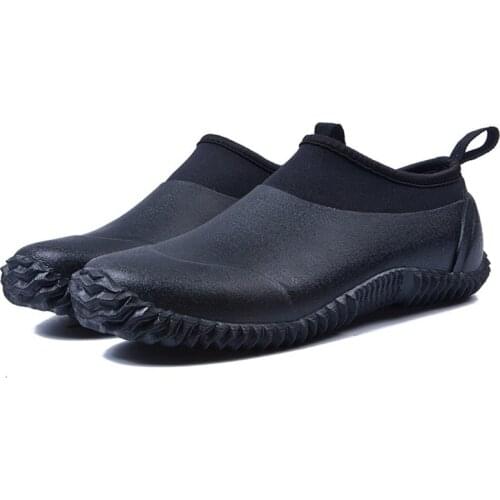 LEOSOXS Rubber Rain Shoes 36-46 Plus Size Unisex Rain Boot Ankle Waterproof Non-Slip Fashion Casual New Couples Boots Work Shoes