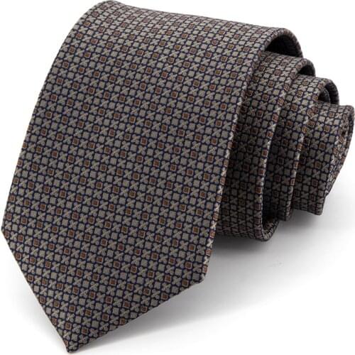 Luxury Jacquard Ties For Men High Quality 8 CM Wide Business Dress Suit Necktie Party Wedding Office Male Gift Box