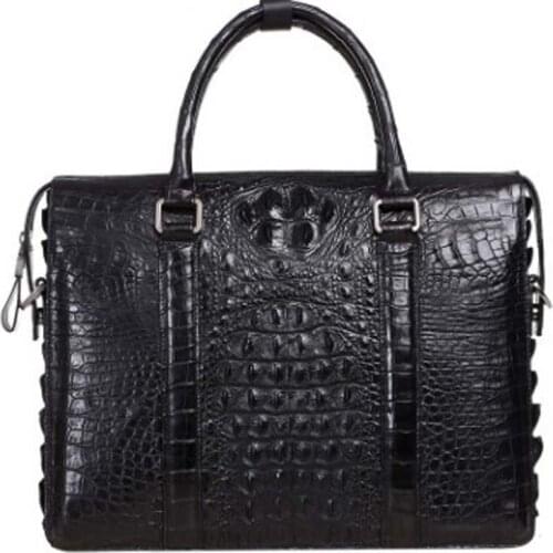 LINSHE Hot style crocodile Mens handbags new tide men handbag Inclined shoulder bag Genuine leather business men bag