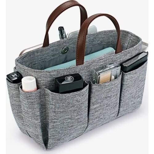 Women Jacquard Bag Organizer Travel Designer Make Up Storage Necessaire Handbag Organizer Insert Makeup Pouch Cosmetic Bags