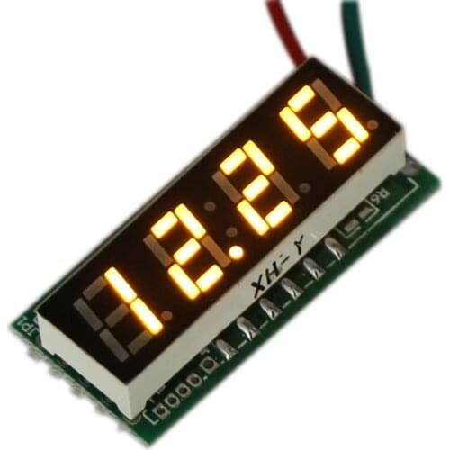 Tester/Voltmeter DC 0~33V Digital Voltage Meter/Digital Meter Yellow Led display Panel Meter DC12V 24V Volt Meter/Monitor