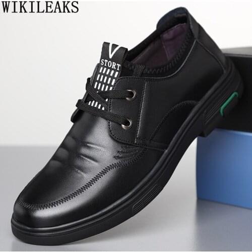 Black Leather Casual Shoes Man Brown Oxford Shoes for Men 2021 Luxury Designer Shoes Man Chaussures Homme Zapatillas De Hombre