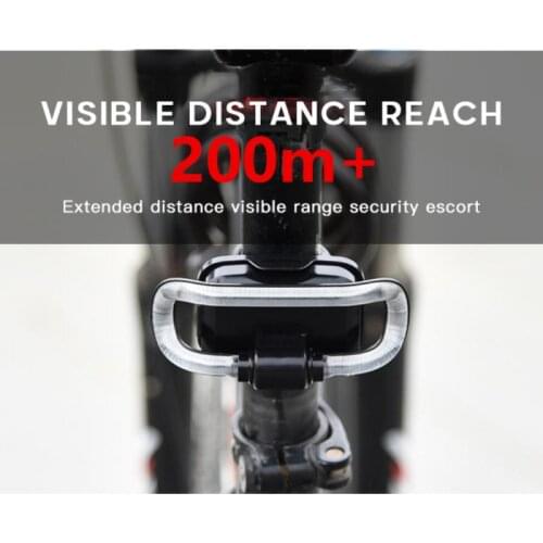 Creative Bicycle Light Waterproof Outdoor Endless Runway Cycling Taillight 200 Meters Safety Lgight Warning Lamp Accessories