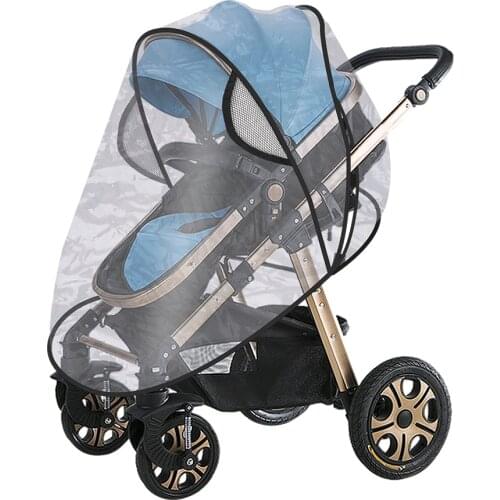 Universal Wind Dust Shield Baby Stroller Pushchair Pram Rain Cover Baby Stroller Raincover Transparent Waterproof Rain Cover